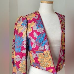 *sold* Vintage Gene Ewing Bis Quilted Cotton Bolero